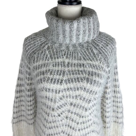 Anthropologie Cream Fuzzy Knit Dress - Picture 5 of 8